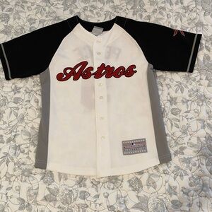 Black and White Astros Baseball Jersey